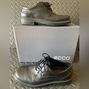 Ecco Junior Dublin Lace Shoes for Boys, Size 6.5, Black - EXCELLENT!